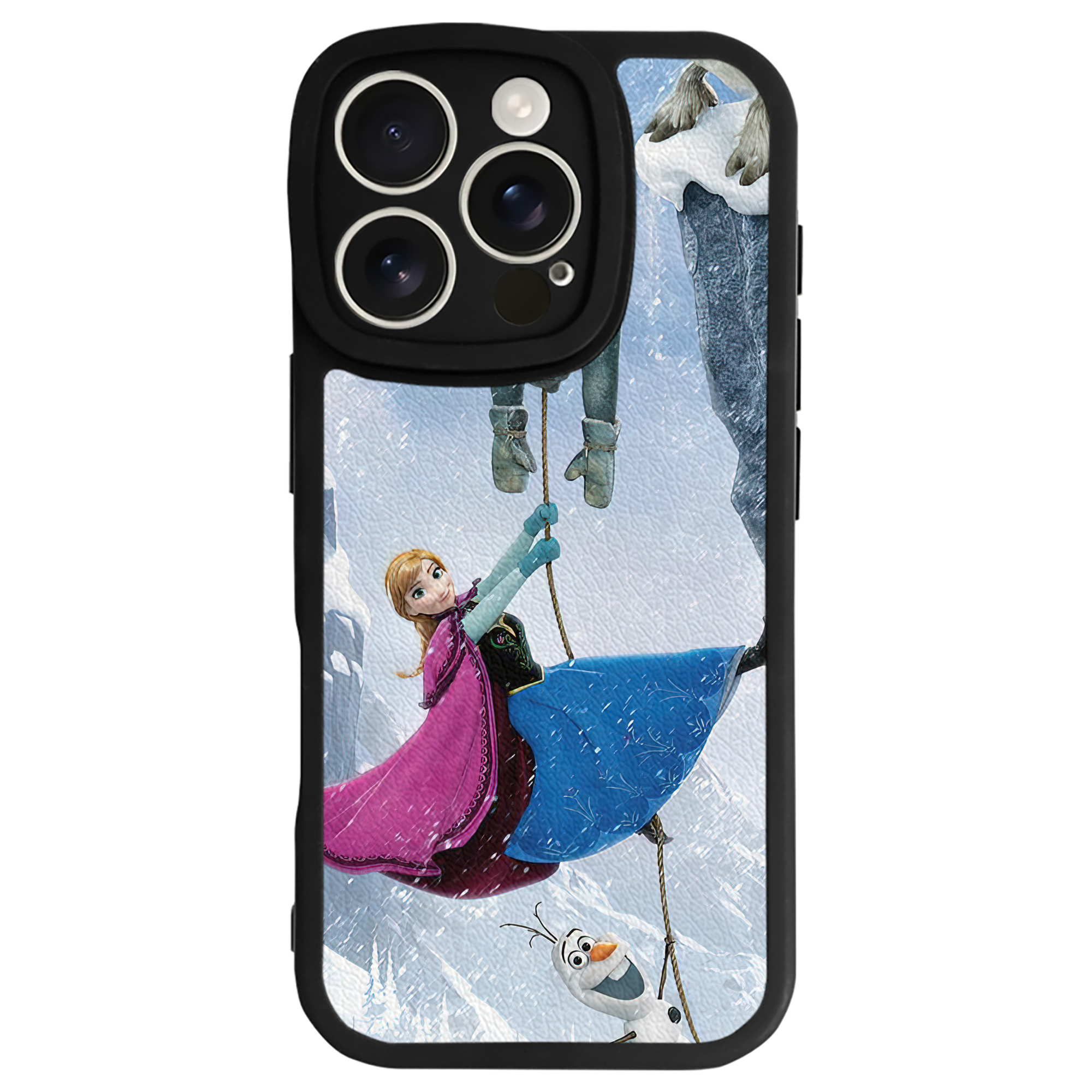 （画像用） アナと雪の女王 アンナ エルサ Frozen Anna Elsa 【iPhone 16シリーズ対応】シリコンスマホケース（レザー調） 材質：シリコン